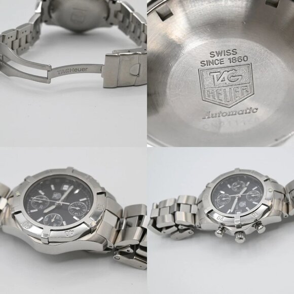 TAG HEUER Aquaracer Date Watch 41mm CN2111 Chronograph AT Black Dial SS 58LC594 main image 8